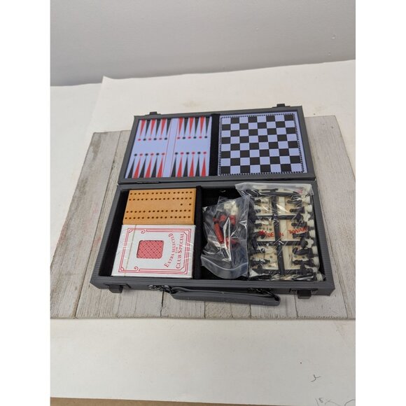 Magnetic Travel 6 Game Set in Travel Attache Case Complete Tiawan - Picture 5 of 8